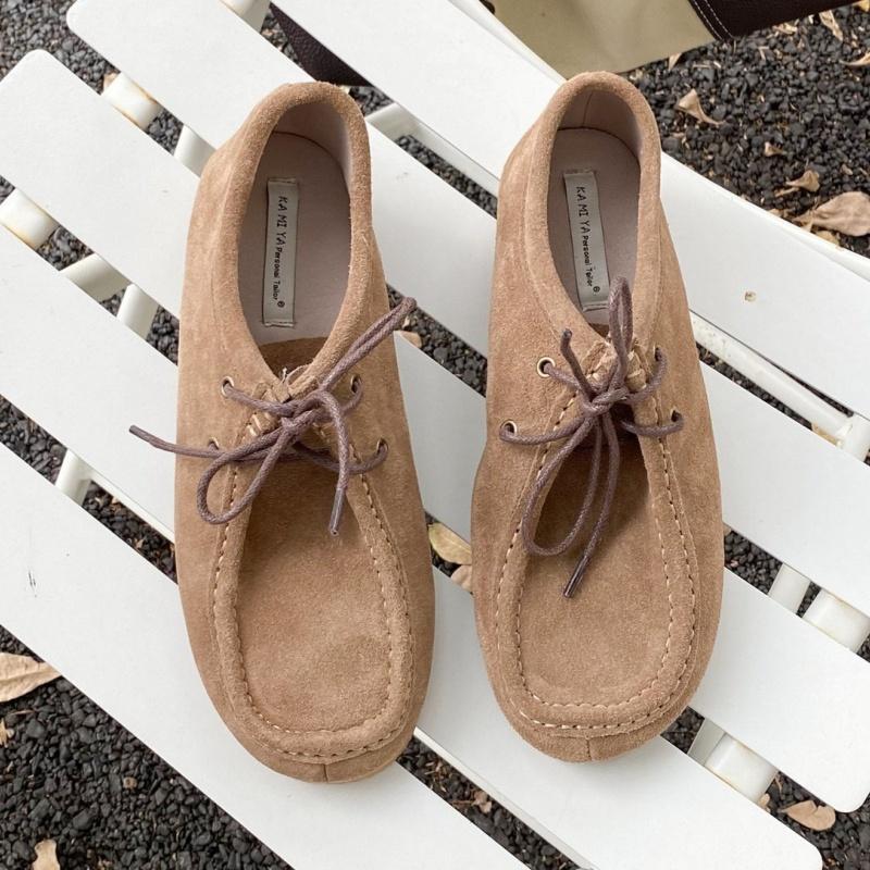 

Модные ретро лоферы слипоны 2025 дизайнерские новые из коровьей замши мягкие плоские лоферы трендовые удобные универсальные на шнуровке женские плоские туфли 35 темные хаки