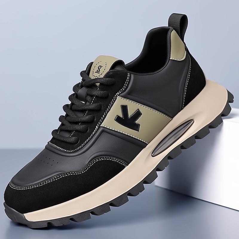 

Мода Мода Платформа Роскошные Кожаные Кроссовки для Мужчин Новые Дизайнерские Мужские Туфли на Мягкой Подошве Весна Осень Спортивные Zapatos De Hombre 38