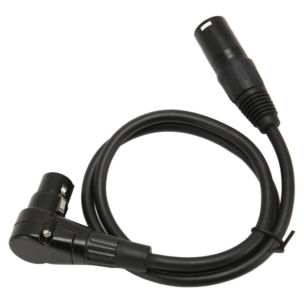 XLR Hane till XLR Rätvinklig Hona Mikrofonkabel 3-polig Silverpläterad OFC-ledare XLR