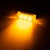 Strobe Warning Light Amber 6x3LED Side Flashing Beacon Emergency Hazard Marker Grille Lamp Bar Truck Trailer Pickup SUV DRL 12V