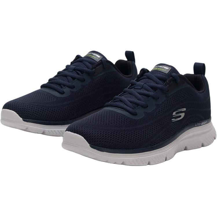 Skechers Memory Foam Men Blue Low Top Casual Shoes Comfort Cushion Anti Slip Wear Resistant Breathable Fit Lightweight 8790345-NVY