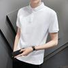 Solid Color Short Sleeve Polo Shirt Men Summer Collar T- Shirt Plain Work
