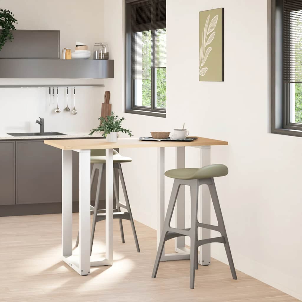 Vidaxl Nogi Do Stołu Barowego, 2 Szt., Białe, 60X35X(100-101) Cm, Stal