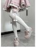 Long Tube Hairball Bow Medium Tube Socks Lolita Above Knee Socks Lace Stockings Jk Girl