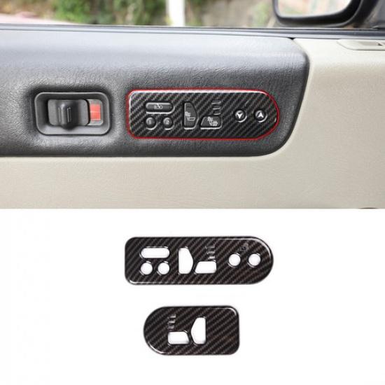 ABS Carbon fiber Seat Memory Switch Trim Cover Decor Frame For Hummer H2 03-07