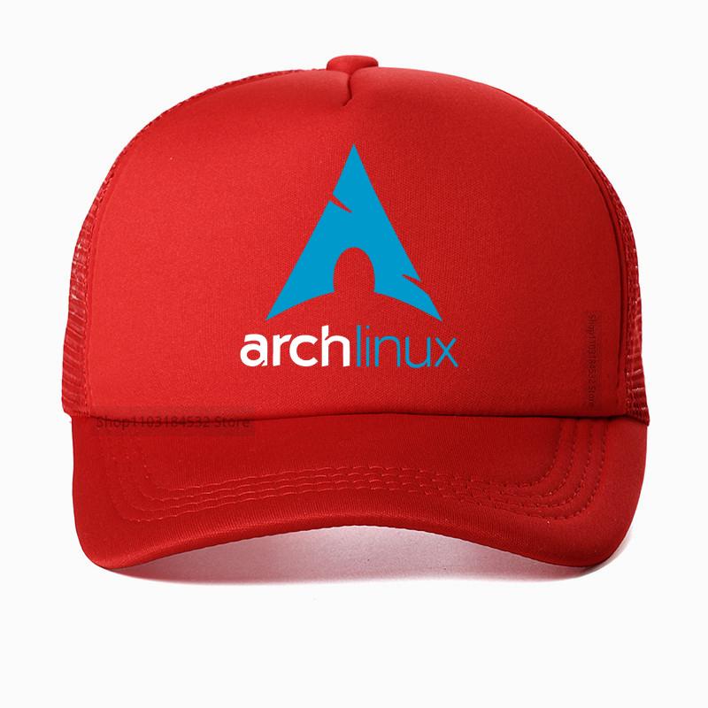 Berretto da Baseball Unisex Arch Linux Rete Traspirante Fresco Estate Regolabile Cappellino da Papà Snapback Casquette