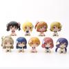 9Pcs/1Set Q Version Anime Figure Love Live! School Idol Project Kotori Minami Honoka Kousaka PVC Adorable Sitting Figure Toy