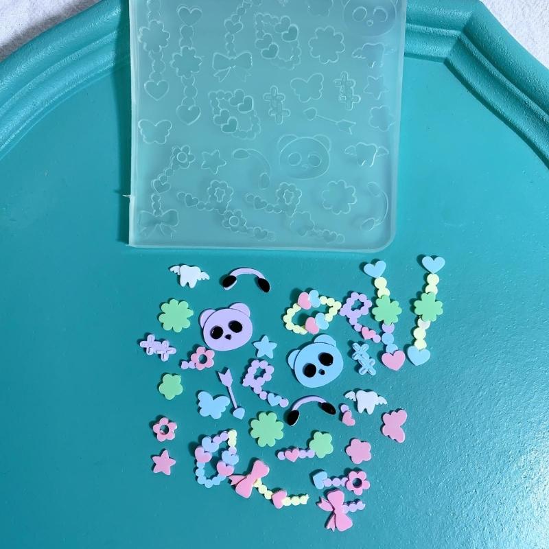 Silicone Mold Baking Tools Panda/Green Grass Flower/Drugs/Guitar/Cake Shape Fondant Casting Mould for Baking Lovers