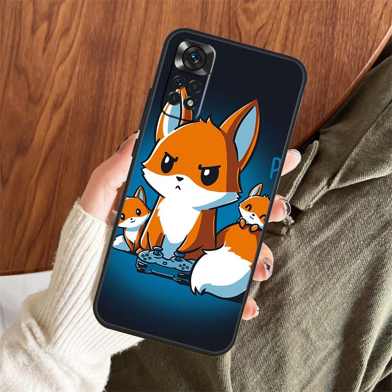 

Anime Funny Fox Case For Xiaomi Redmi Note 11 10 8 9 12 Pro Note 11S 10S 9S 8T Redmi 10 10C 9A 9C 9T Coque Redmi 10