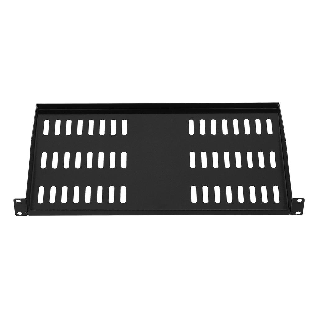 VEVOR 1U Server Rack Shelf, 4 PCS, 22.68 Kg Max Load-Bearing Vented Cantilever, Wall Mount or Rack Mount Shelf with Tray, 254 Mm Depth