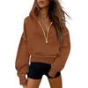 YYFS Felpe con cappuccio e felpe con cappuccio a maniche lunghe con stampa tinta unita casual alla moda da donna