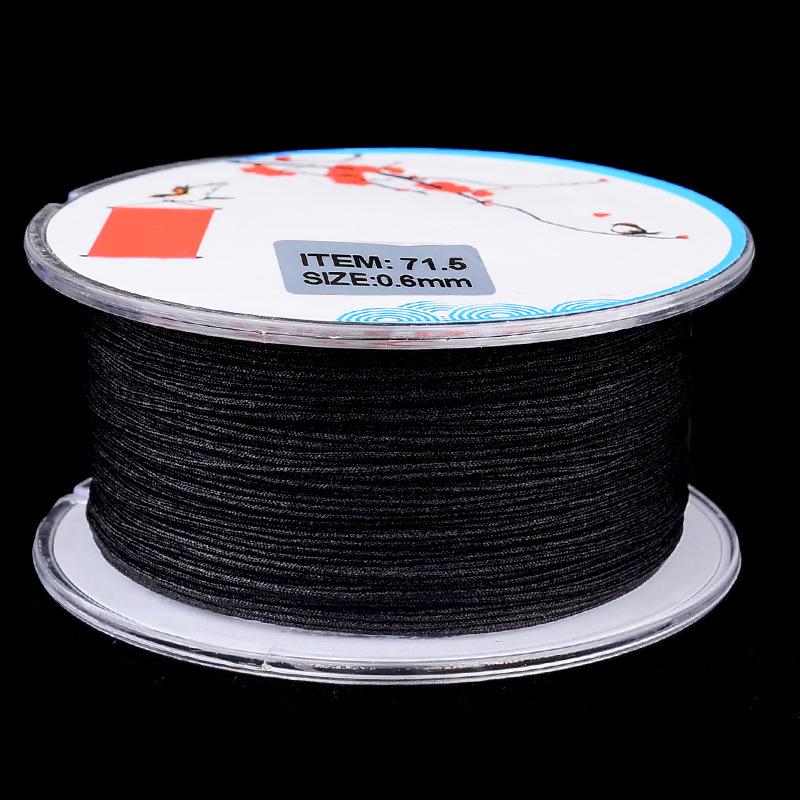 

Плетеная проволока Jade длиной 71,5 фута, неэластичная ювелирная веревка 0,6 мм для браслетов из пчелиного воска, ожерелий, подвесок и изделий из бисера Allen Silk 0.6mm, approx. 70m