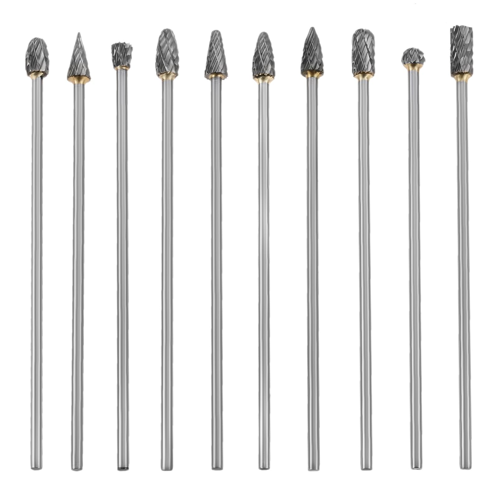 

Dophee 100mm Long Tungsten Carbide Drill Bits with 3mm Shanks and 6mm Blade Width for Cutting and Set of 10 Polishing,