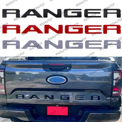 High Quality ABS 3D Ranger Emblem Sticker Fit For Ford Ranger T9 2022 2023 Wildtrak Sport XLT XL+ XL Back Door Logo Letters