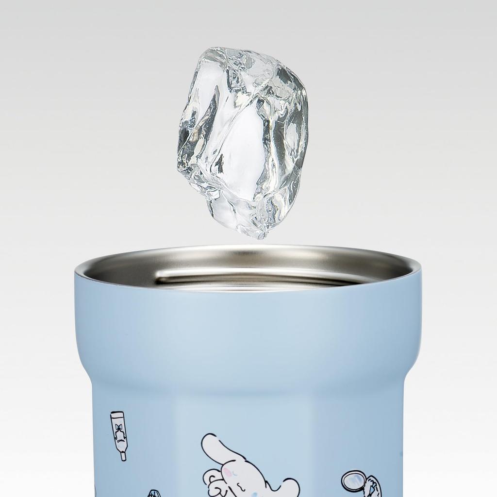 Skater Octagonal Lidded Stainless Steel Tumbler 350ml Heat Cold Vacuum Flap Watercolor Insulation, Insulation, Insulation, Lock, Sanrio, Cinnamoroll,