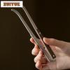 Wooden Pure Titanium Tea Tweezer Boutique Tea Clip Household For Toast Bread Pickles Flower Tea Drinkware Equipment Collection