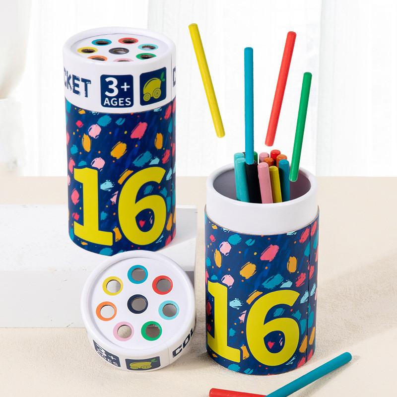 Wooden Color Sorting Bucket For Toddlers Early Education Toy For Color Recognition And Cognitive Development