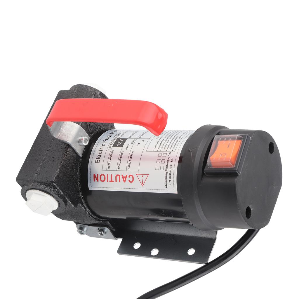 12V 40L min Portable Self Priming Fuel Diesel Pump Oil Transfer Pump G3 4 Outlet for 1inch Hose