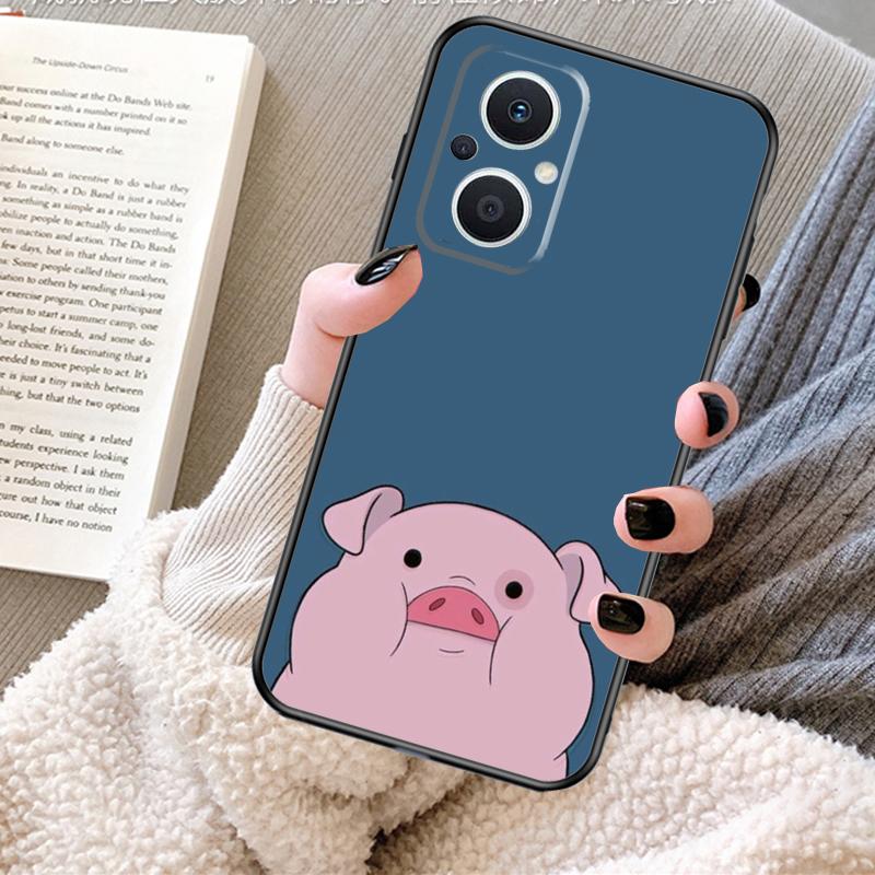 Cartoon Pig Case For OPPO Reno 12F 12 13 11 F 8T 7 8 10 Pro OPPO Find X8 X6 Pro X3 X5 Lite Cover Fundas