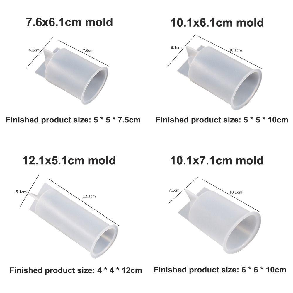 DIY Craft Handmade Silicone Cake Resin Molds 3D Art Wax Mold Candle Mould Cylinder Candle Mold