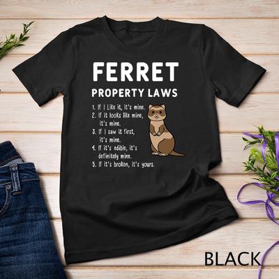 Frettchen Eigentumsgesetze Fünf Aussagen von Frettchen T-Shirt Unisex T-Shirt