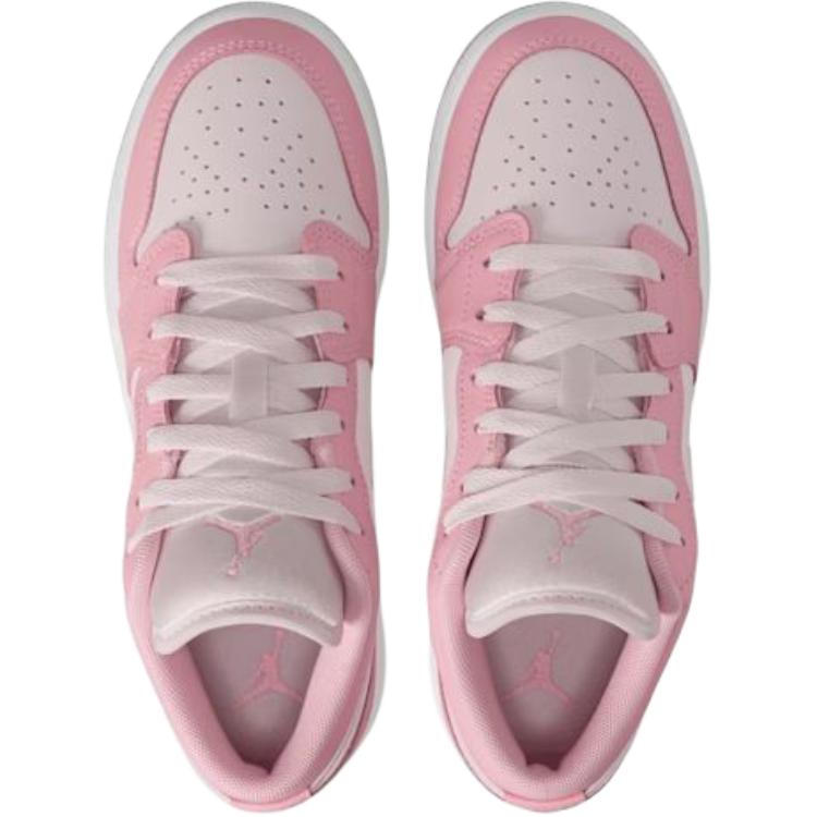 Jordan Air Jordan 1 Mid Top Kinder Basketballschuhe Rosa Unisex 553560-614