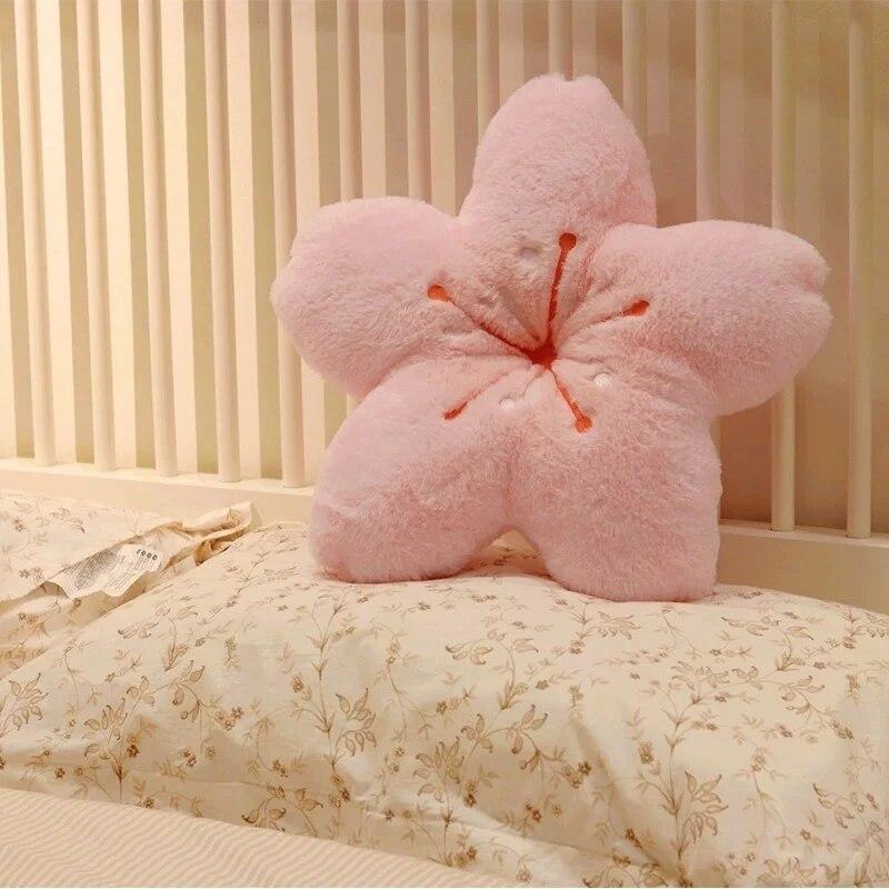 Ins Rosa Kirschblüten Kissen Mädchen Schlafzimmer Wohnzimmer Dekor Erker Fenster Boden Sitzkissen Plüsch Tatami Kirschblüten Kissen