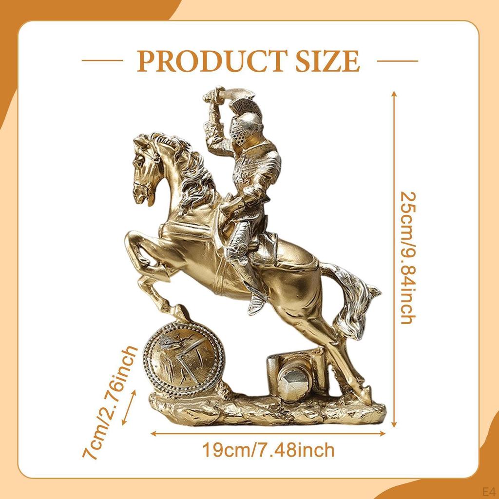Statua Kawalerii Konnej do Dekoracji Domu Biura Stół