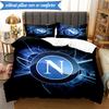 Set Lenzuola 3 Pezzi Blu Napoli Simbolo Energetico Stampa 2D (Include 1 Copripiumino + 2 Federe Senza Imbottitura), Decorazione camera da letto, Regalo ventilatore
