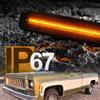 LED Side Marker Lights for 1973-1980 GMC Chevy C/K Series Pickup Trucks, K5 Blazer, Suburban - Amber Front Bumper Side Marker Repeater Lamp Kit LH RH
