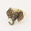 6/12pcs Retro Elephant Napkin Rings Chic Rhinestone Elephant Napkin Ring Western Napkin Buckle Table Decoration