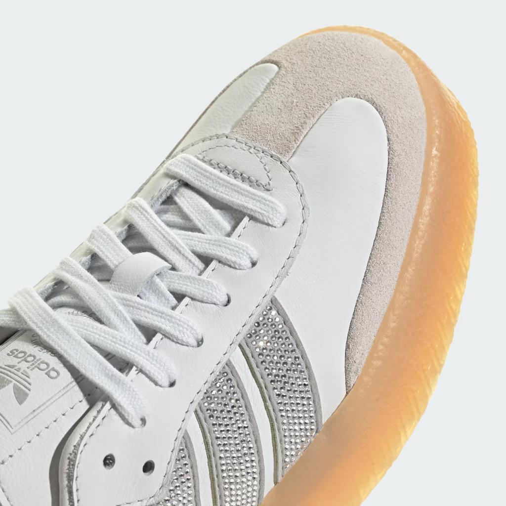 IH4046 Adidas Originals Sambae Crystal White Silver Metallic Gum (Women's)