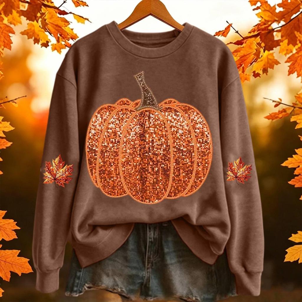 Women's fashionable and casual Halloween print pullover hoodie