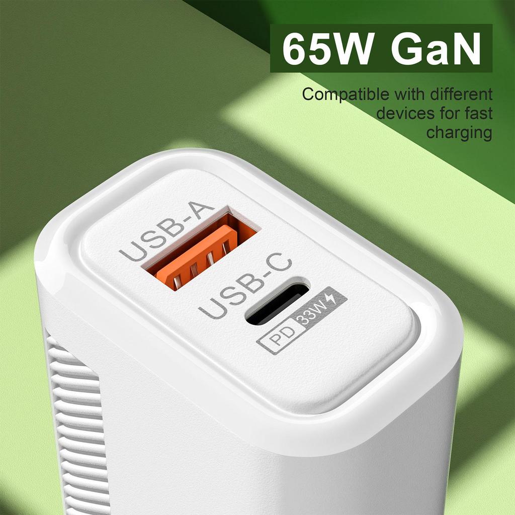 Multi Ports 65W USB Charger Fast Charging Type C Phone Charger Adapter For EU/US Plug Wall Charger