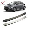 For Toyota Yaris   Stainless Steel outer Rear Bumper Protector Sill Trunk Rear guard plate Cover Trim accessories