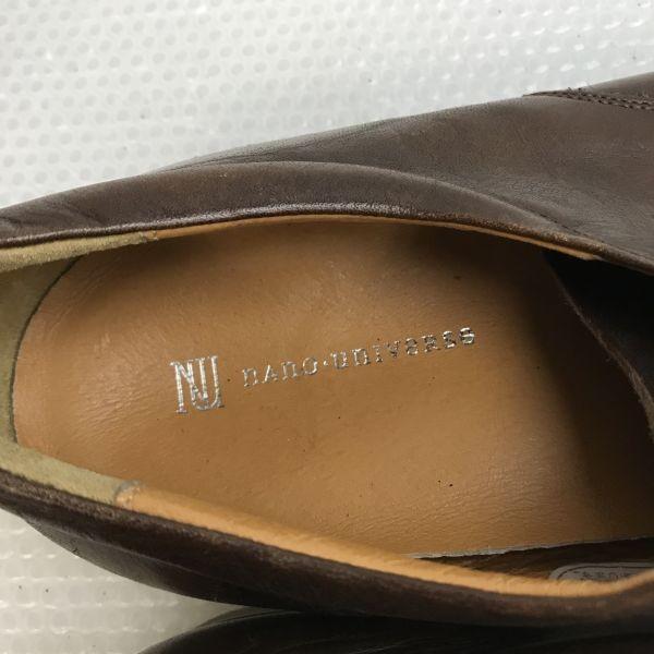 nano universe Plain Toe Leather Shoes Brown Size L (26.0-27.0cm) Made in Japan(USED)