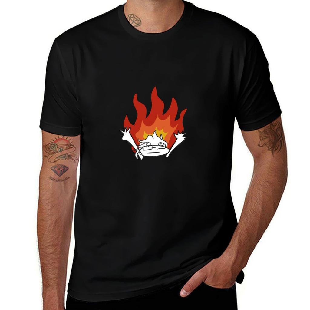 Chaos Flames Doodle TShirt Plus Size NonShrink TShirt