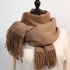 Gradually change color scarf women's 2025 new autumn and winter imitation cashmere sweet scarf warm medium and long shawl
