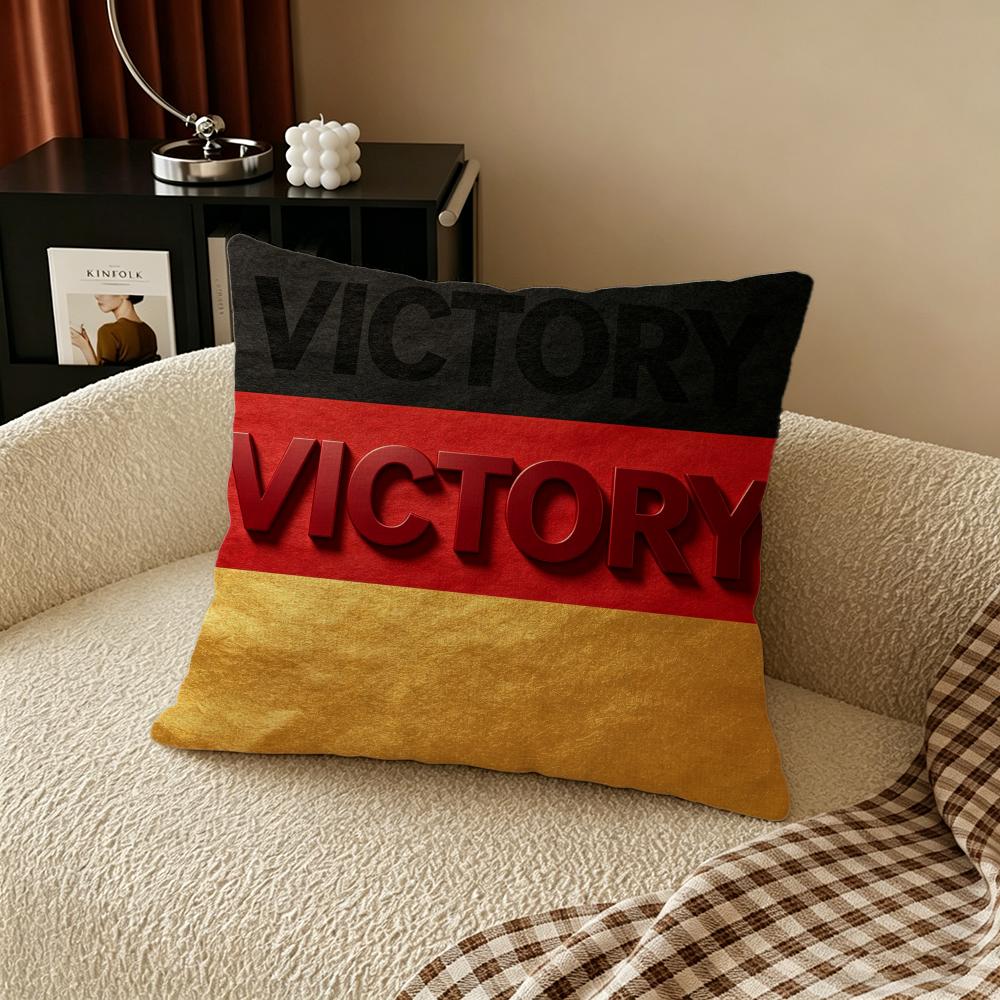 G-Germany Triumph Cushion Cover Natural Linen Pillowcase Set, All-In-One Decor For Sofa, Bedroom & Chair