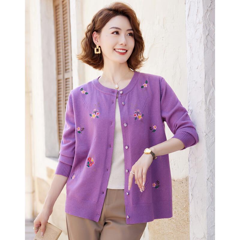 

Women s Embroidered Knit Cardigan Sweater 3XL