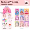 DIY Paper Art Craft Kits-3 in 1 Princess Makeup Kit with Diamond Painting Kits and Princess Dress Up Sticker Book Gifts for Girl