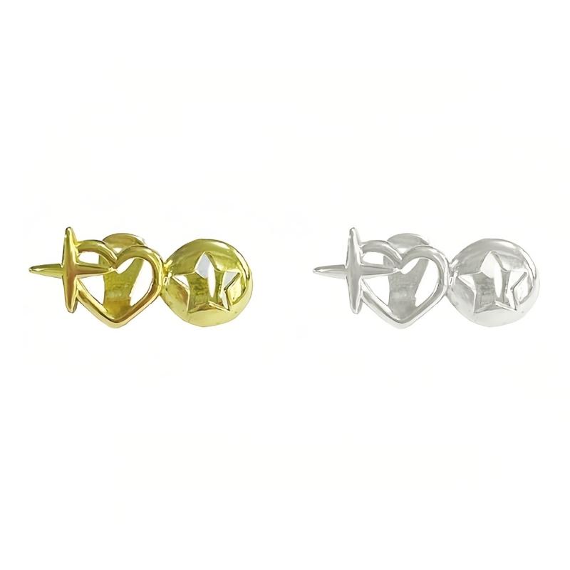 Stars Motif Dental Grills Jewelry Silver Gold Tooth Caps Brass Material Corrosion Resistant Unisex Fashion Accessories