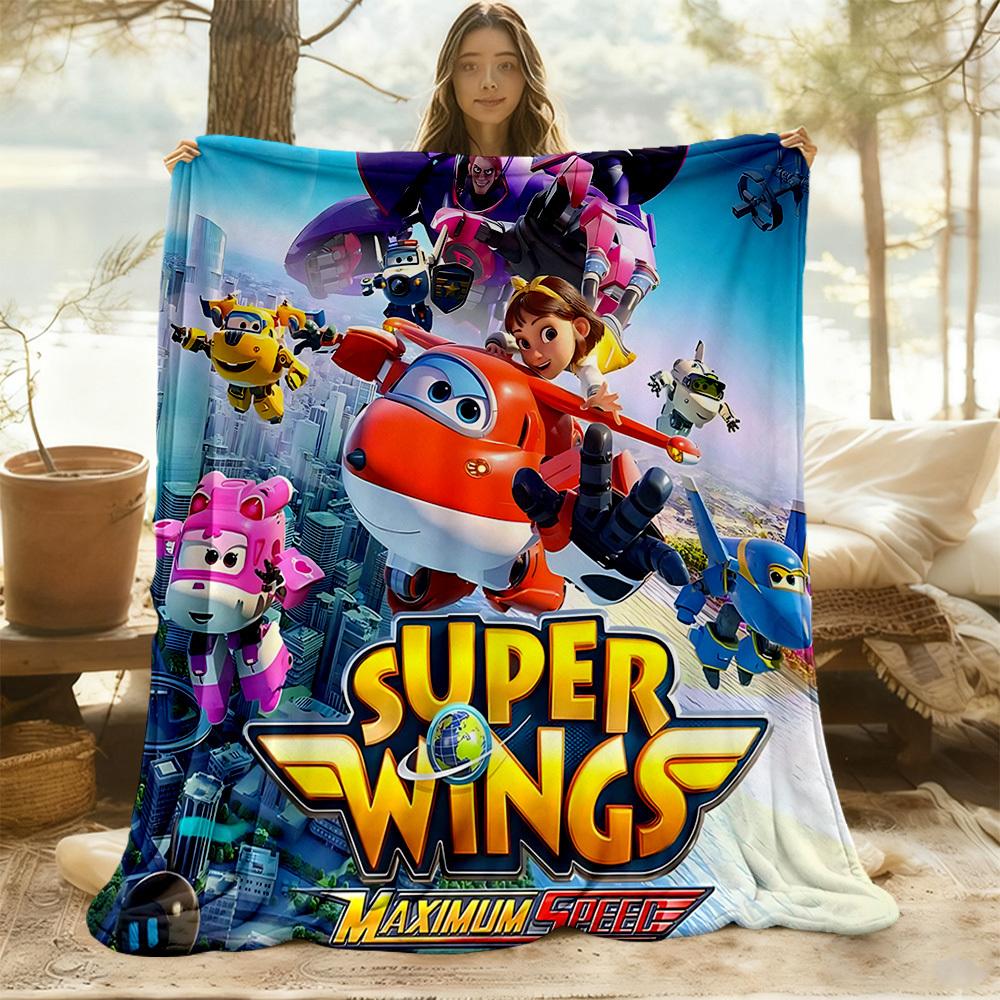 1 Stück Super Wings Maximale Geschwindigkeit Outdoor-Decke Leichte Flanell, Weich & Warm, Ganzjahresnutzung für Sofa, Outdoor, Camping, Wohnzimmer, Büro, Stuhl