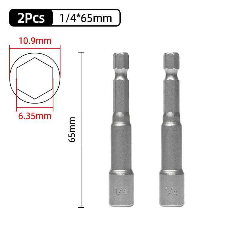 1PC Hex Socket Sleeve Nozzles Strong Magnetic Nut Driver Set Drill Bit Adapter Wind Approved Sleeve Electric 6 8 10 13 17 19MM
