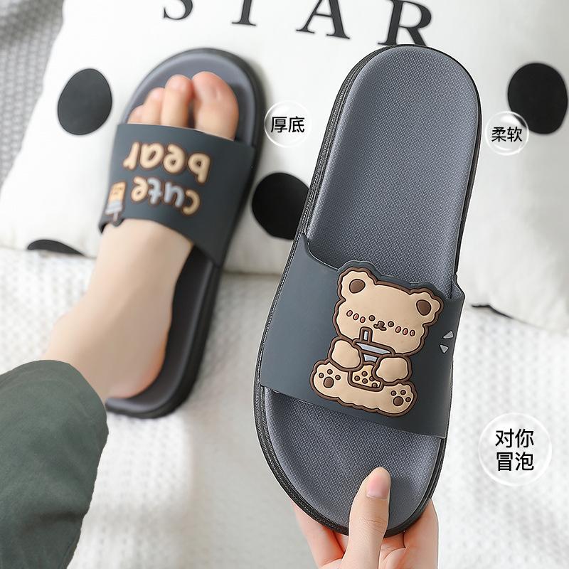 Cute slippers summer new indoor home bathroom bath non-slip outer wear household cool slippers