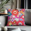Fashion TTtakashi Murakamiful Cushion Cover Antidustmite Pillowcase Invisible Zipper Silky Short Plush Sofa Cushion Cover