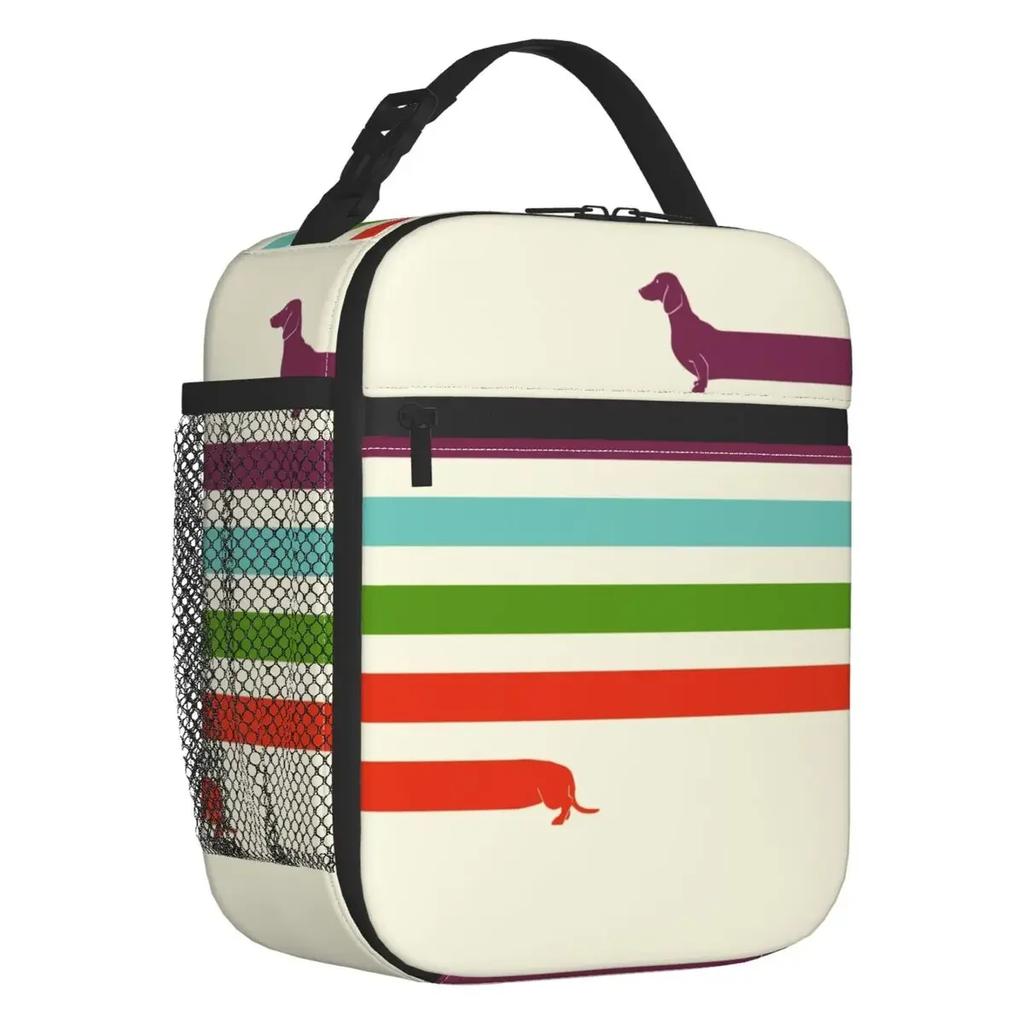 Custom Sausage Dog Lunch Bag Women Thermal Cooler Insulated Lunch Box for Student School