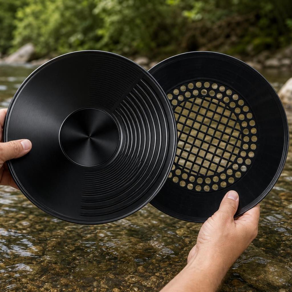 4 Pieces Gold Panning Kit with Hand Tools Portable Classifier Screen Vial Lightweight Equipment Long-Lasting for Hobbyists