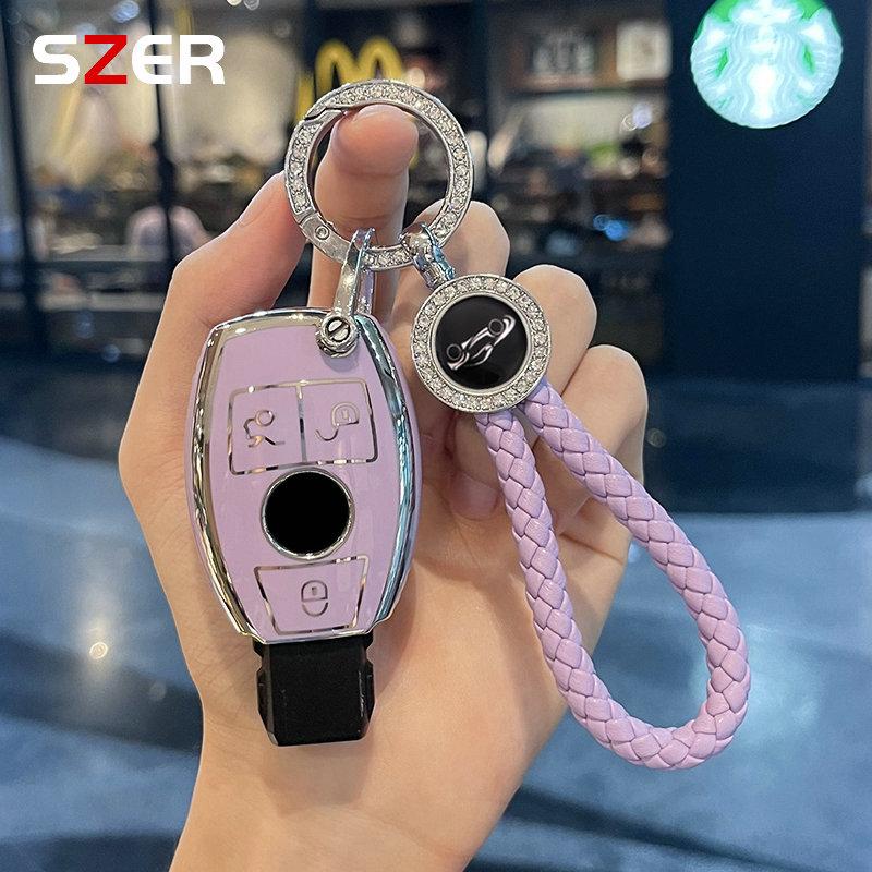 

TPU Car Key Case Cover Shell Accessories for Mercedes Benz A B C E GL S GLA GLK CLS Class AMG W204 W205 W212 W463 W176 Keychain