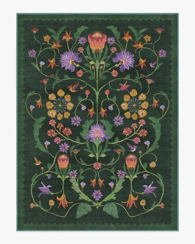 

Килим Iris Apfel Protea Forest Green для вітальні Квіткова естетика Пишний Готичний Домашній декор Килим Протиковзкий Миючий Килимок для підлоги 40x60cm